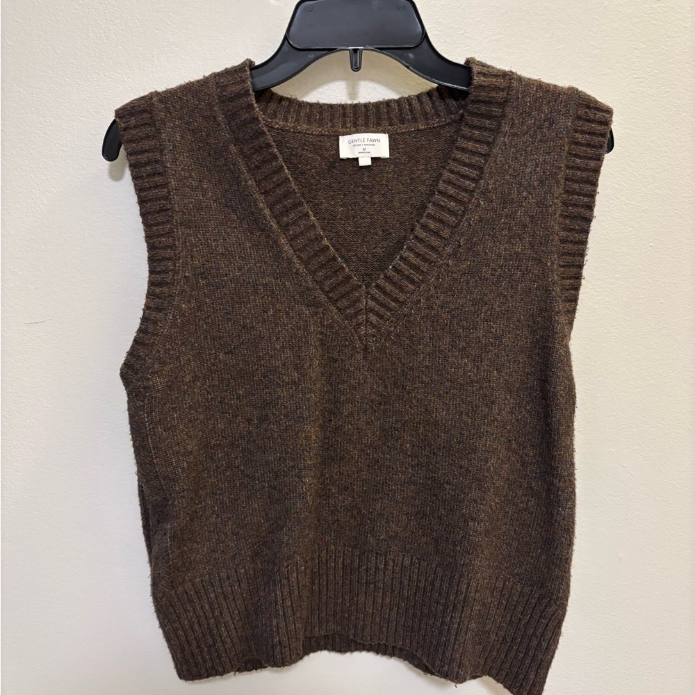 Gentle Fawn brown Knit Sweater vest size M